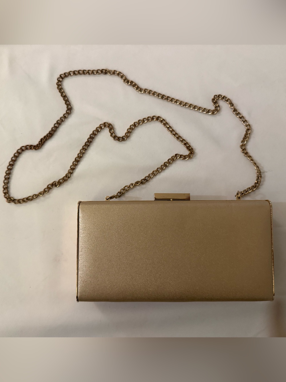 Olga Berg Black Clutch with Gold Accent